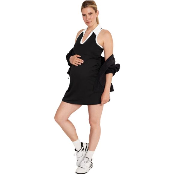 Old Navy Active Maternity Black Polo Tennis Dress Size S - Picture 1 of 6